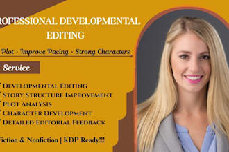 developmental editing, line editing for your manuscript