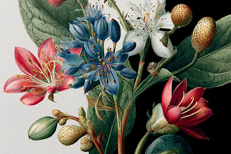 create detailed botanical illustrations for books, branding, and prints