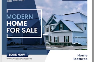 design real estate listing posts and property flyers