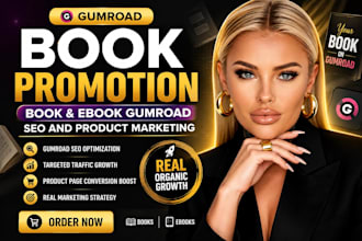 gumroad book promotion, book and ebook gumroad SEO and product marketing