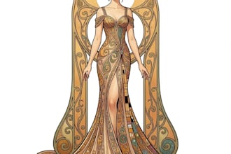 do illustrations in art nouveau style