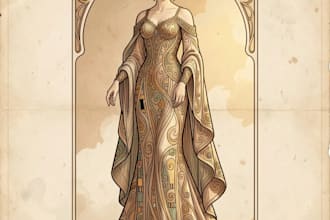 draw anything in art nouveau style