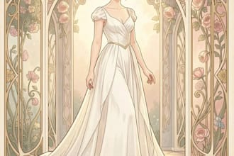 create illustrations in art nouveau style