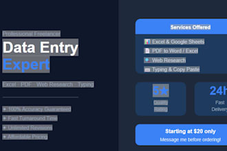 fast and accurate data entry, copy paste and excel work