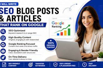 write SEO blog posts and articles that rank on google