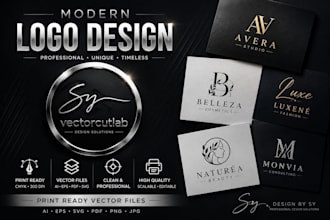 design a modern logo with print ready vector files