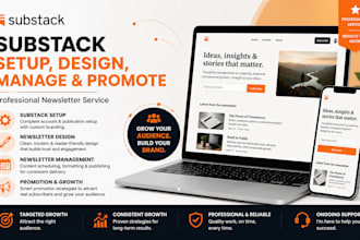 setup substack design substack newsletter substack promotion manage substack