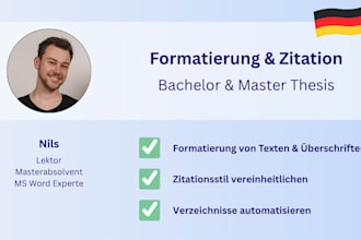 fix formatting, citations and references in your thesis