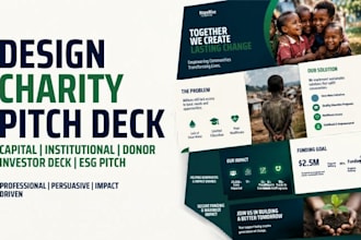 design pro nonprofit ngo presentation pitch deck for donors grant or fundraising