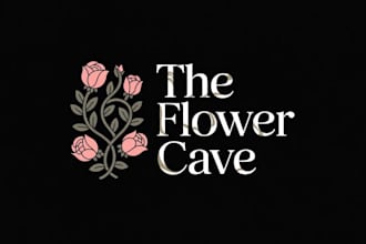 create a minimalist floral logo for your company
