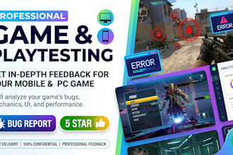 play and provide detailed feedback for your  game