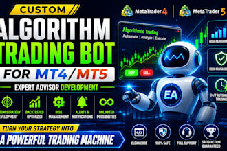 develop custom algorithm trading bot for mql4 mql5