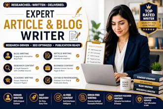 write professional articles, reports and blogs