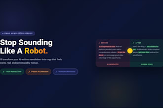 rewrite ai email newsletters into engaging, human sounding copy