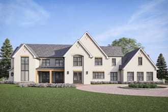 3d house model rendering design with sketchup lumion render