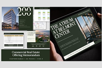 design real estate commercial industry booklet, land property listing brochure