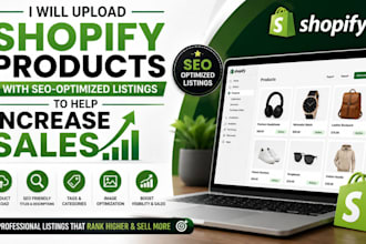 upload shopify product with seo optimized listing