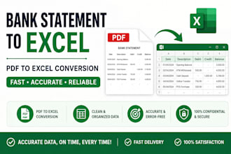 clean and convert bank statements to excel