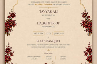 design professional posters for wedding, concert, food and business