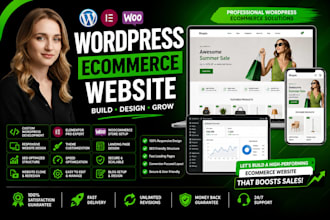 build wordpress website design and redesign ecomerce website development