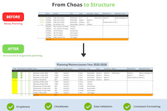 clean, structure and automate your spreadsheet