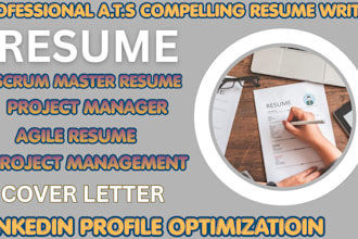 write scrum master project manager and cv, resume writing