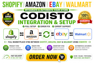 setup codisto shopify marketplace connect for walmart amazon and ebay