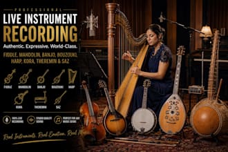 record fiddle mandolin banjo bouzouki harp kora theremin saz for your music
