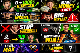 design high CTR youtube thumbnails for business