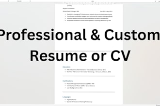 improve and format your CV