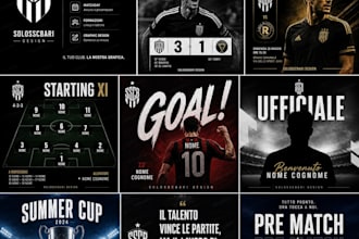 design modern football social media graphics