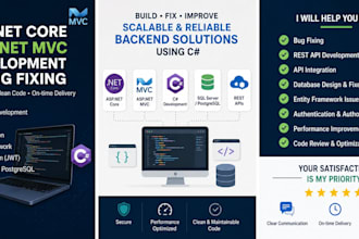 create and fix asp net core, asp net mvc, rest apis, csharp