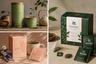 design professional tea packaging and tea brand identity