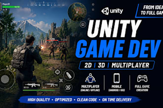 unity 2d and 3d game, mobile android and ios game development, multiplayer game