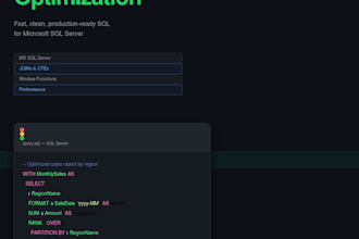 write, optimize, and design your sql database and queries