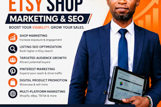 boost your esty shop with esty promotion SEO traffic and sales