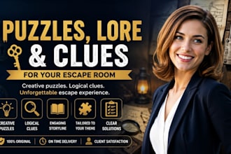 escape room puzzles writing clues riddles game storyline escape game design