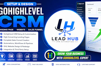 setup gohighlevel CRM landingpage gohighlevel website ghl sales funnel ghlexpert