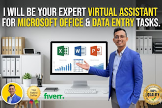 be your expert for microsoft office and data entry tasks