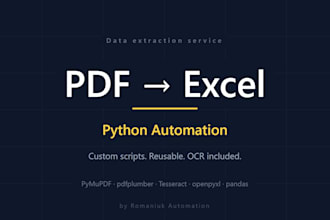 extract data from PDF to excel using python automation