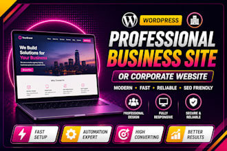 design a professional wordpress business site or corporate website