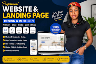 design weblium store silex jimdo doric pixpa landing page website
