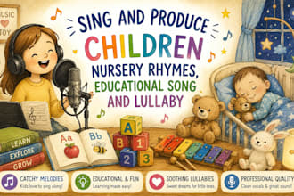 sing produce children nursery rhymes educational song lullaby