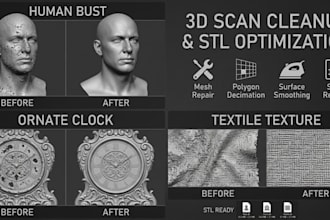 3d scan clean up 3d printing model repair 3d scan stl file full body model