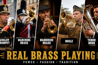 record pro cavalry trumpet, marching brass, tenor horn, manouche brass for you