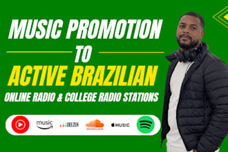 do music promotion to active brazilian online radio college radio stations