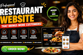 design a modern restaurant website with online ordering