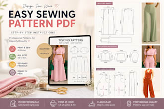 create easy sewing patterns grading tech pack with step by step instructions PDF