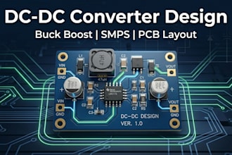 design custom dc dc converter schematic prototype, buck boost, smps kicad altium