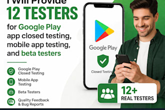 provide 12 or 25 testers for your google play app